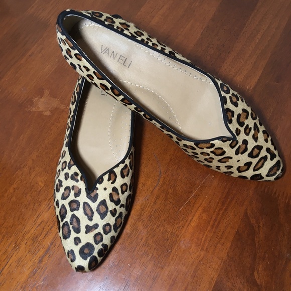 Vaneli Shoes - VANEIL  Ganet Camel Dino Hair Leopard Print Flats